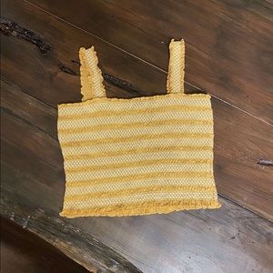 Yellow crop top
